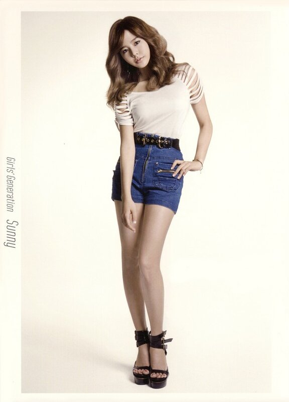 Sunny in denim shorts
