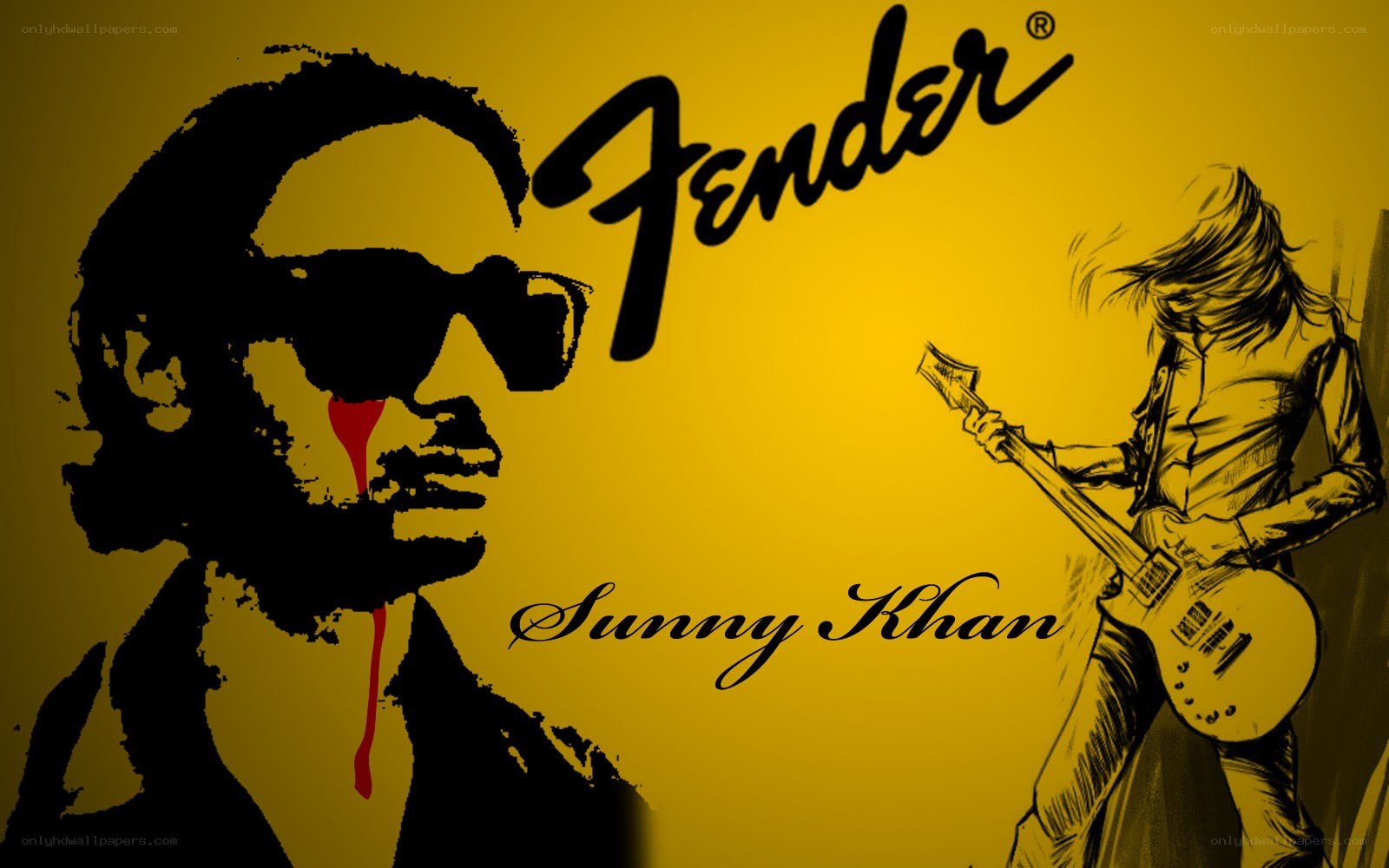Sunny Khan Fender artwork