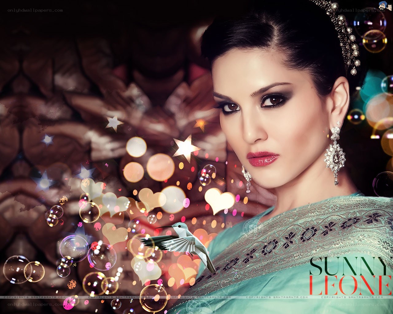Sunny Leone in a festive scene