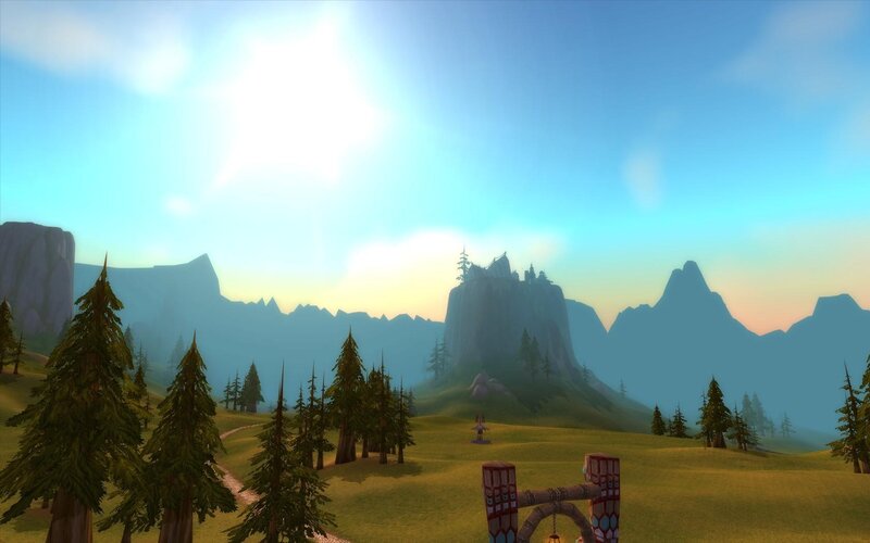 sunny mountain landscape