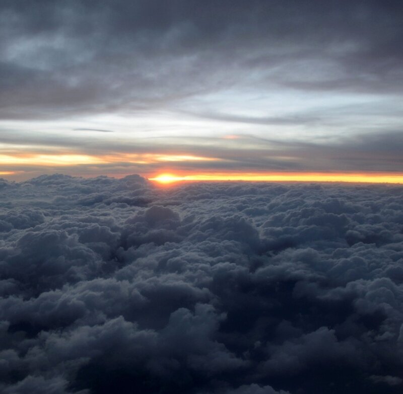 Sunrise Above Clouds — Gray