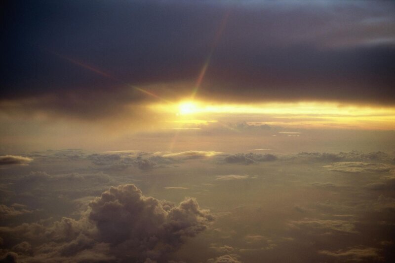 Sunrise Above Clouds — Yellow, Dramatic