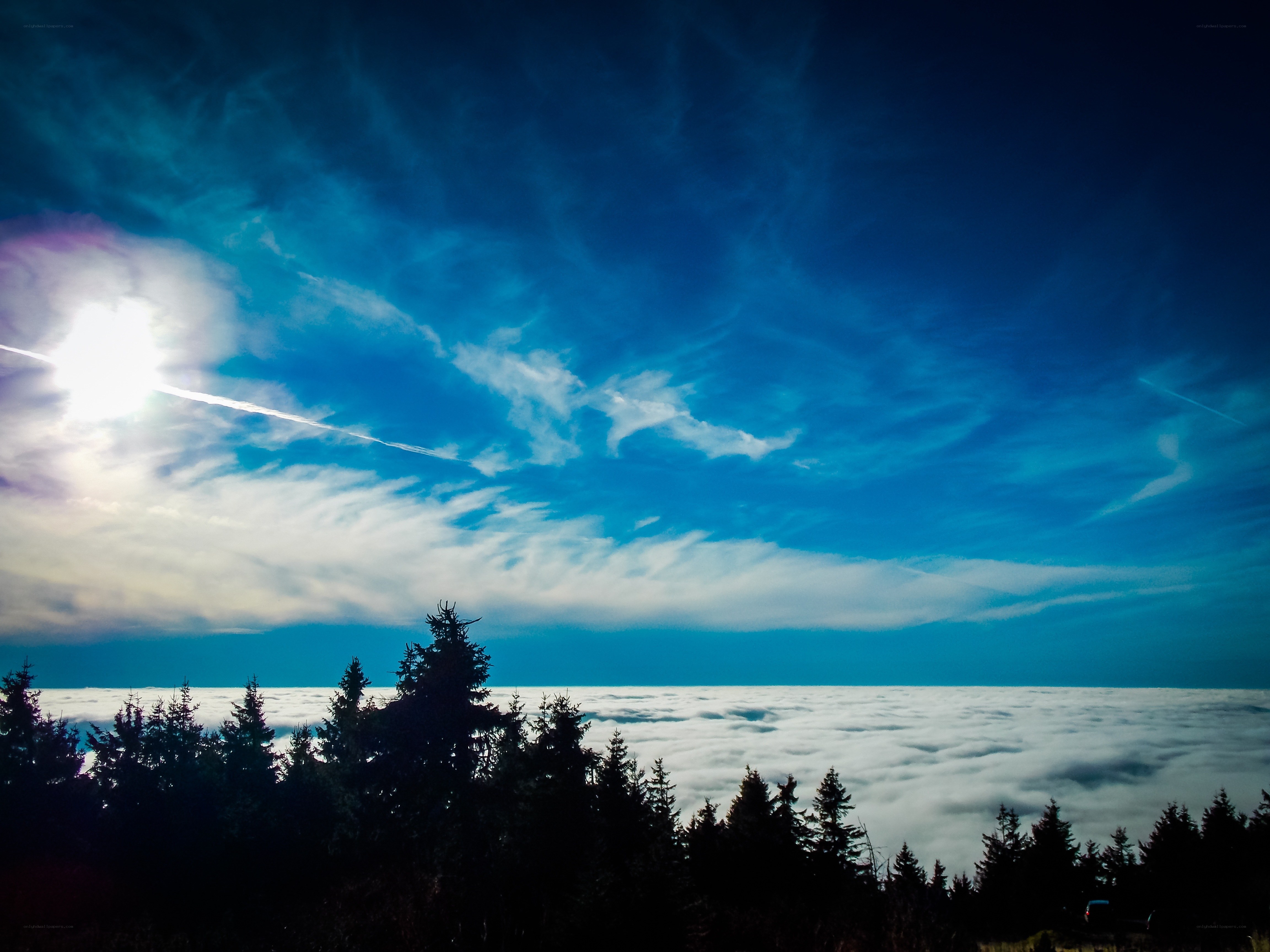 Sunrise above the clouds