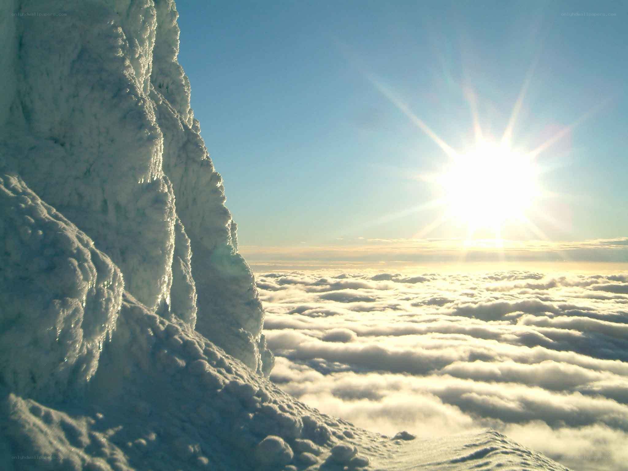Sunrise above the clouds