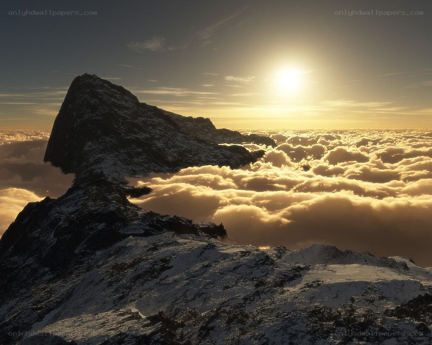 Sunrise above the clouds