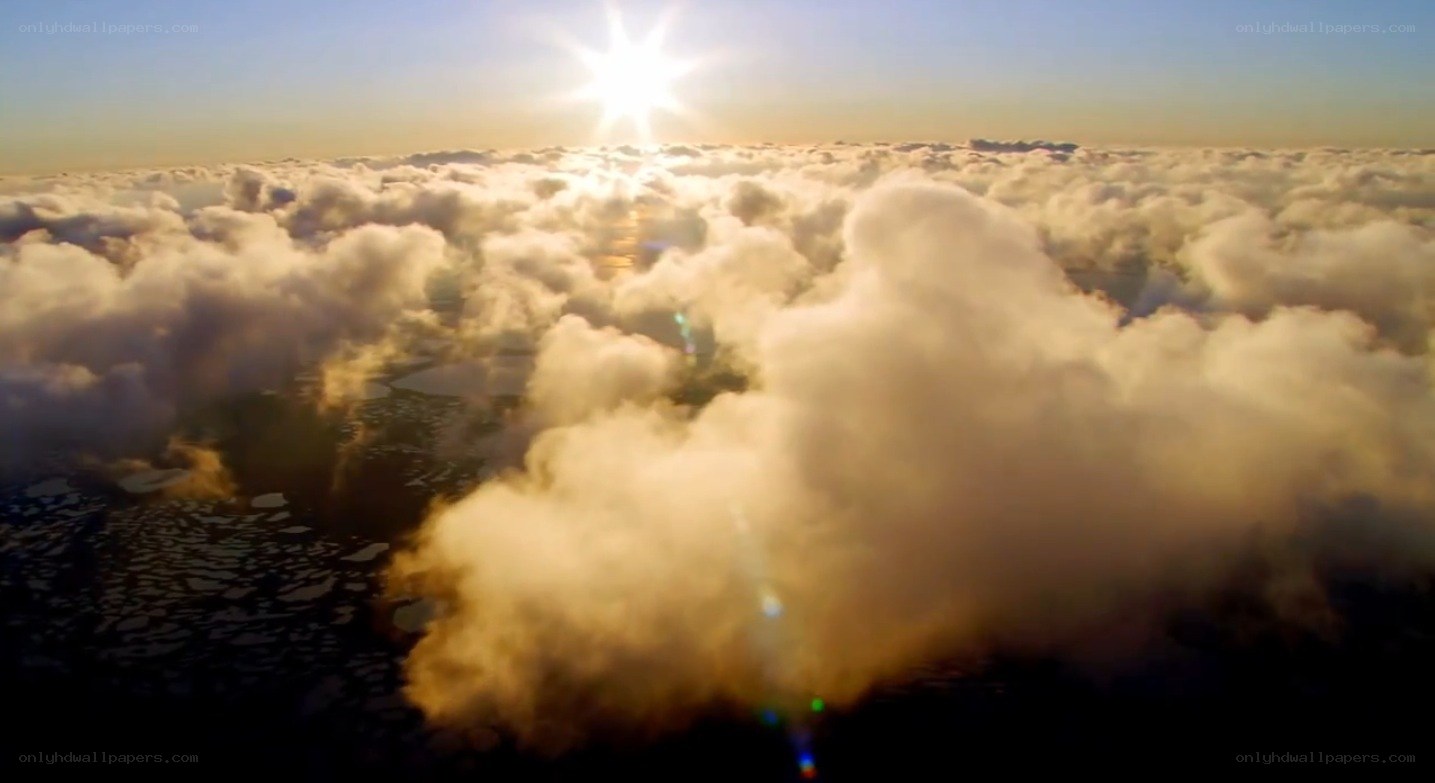 Sunrise above the clouds