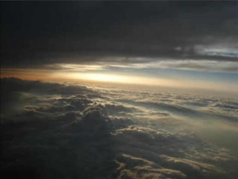 Sunrise above the clouds
