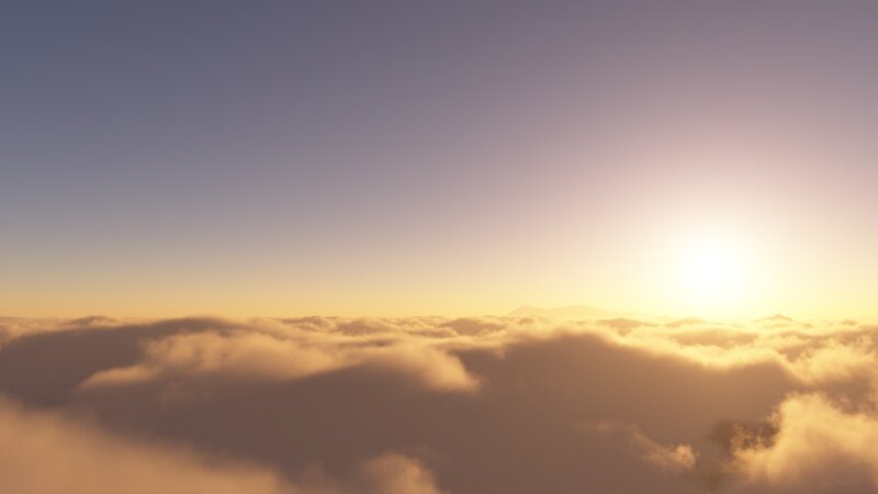 Sunrise above the clouds