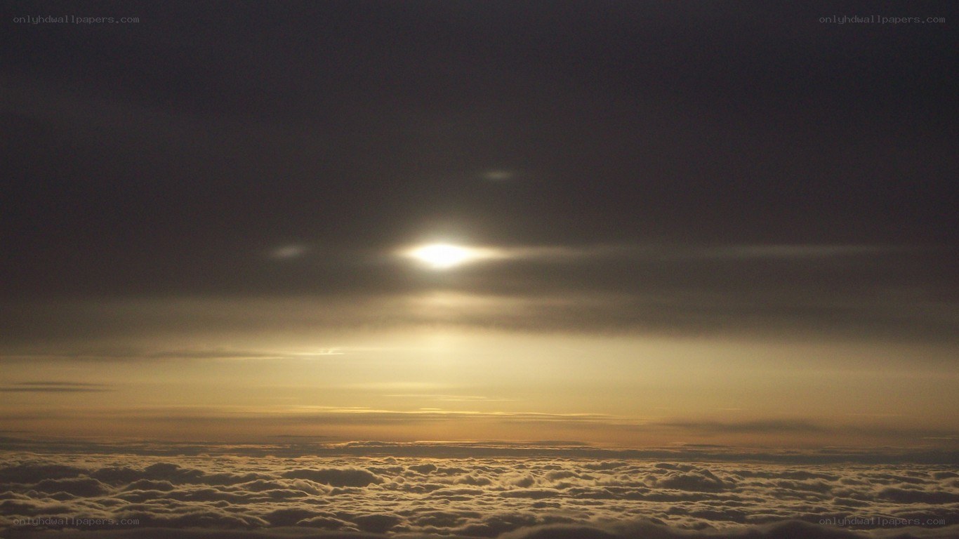 Sunrise above the clouds