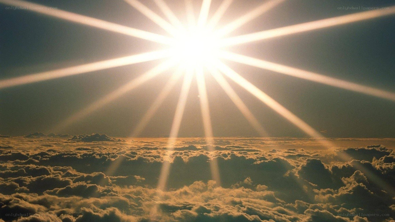 Sunrise above the clouds