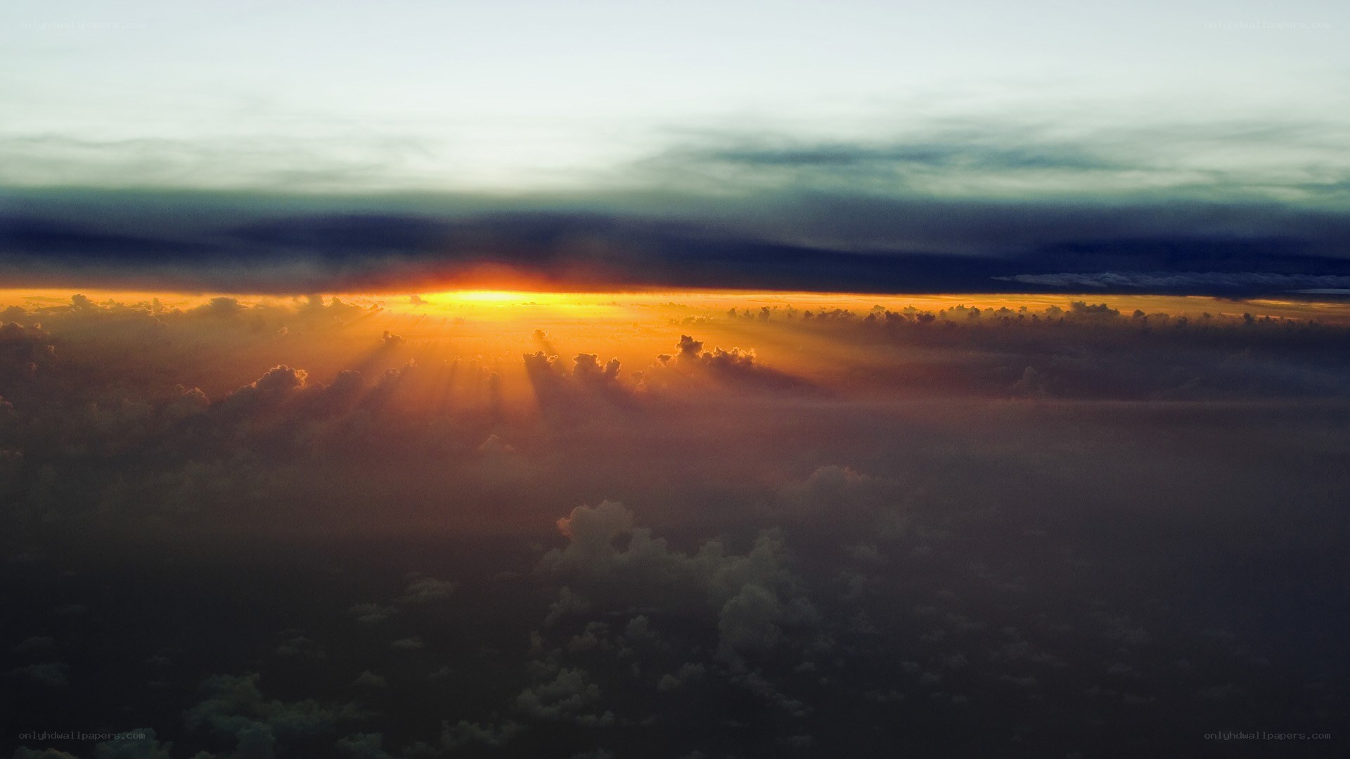 Sunrise above the clouds