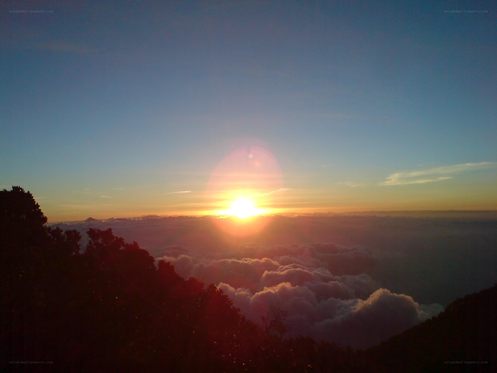 Sunrise above the clouds