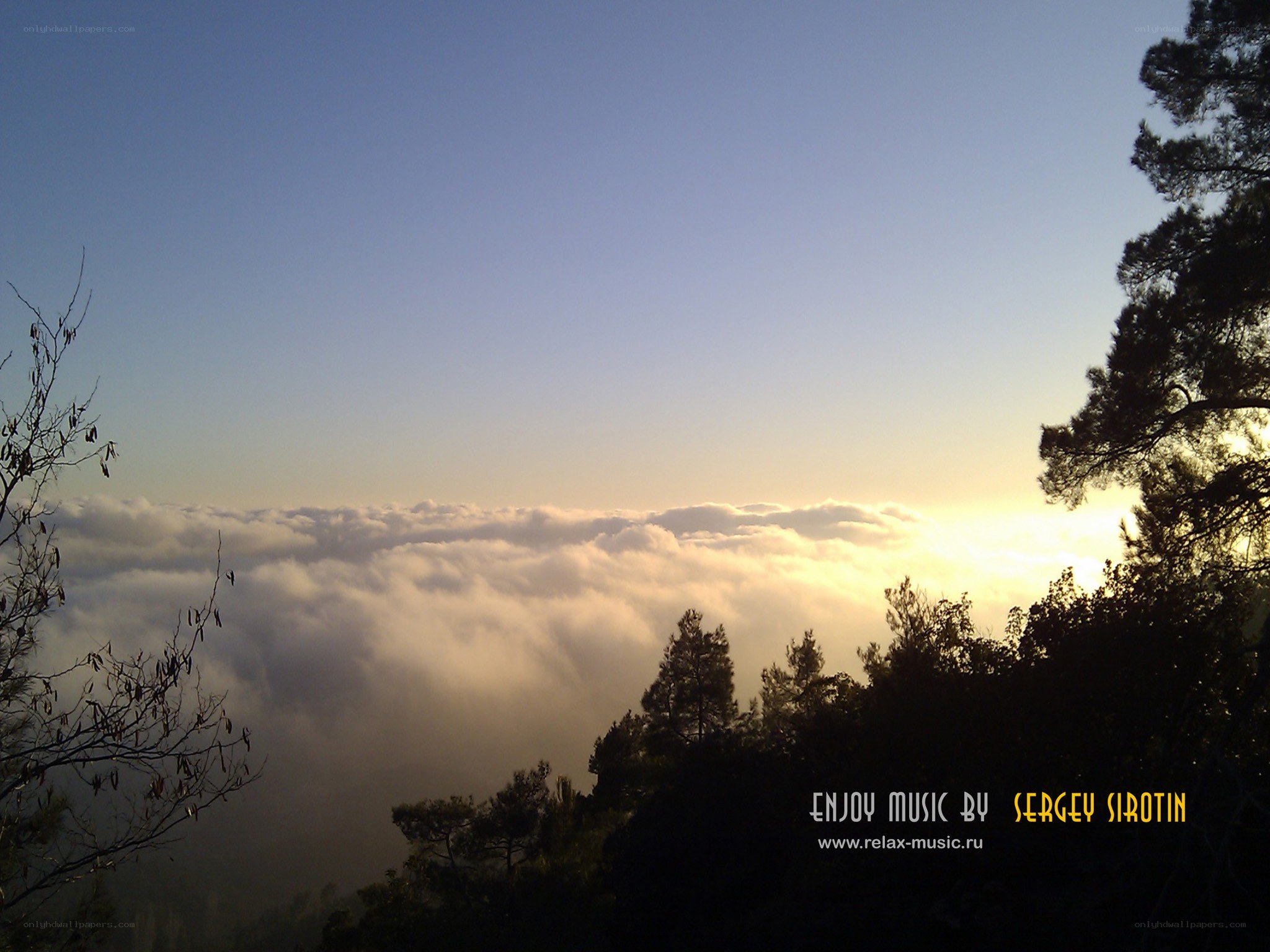 Sunrise above the clouds