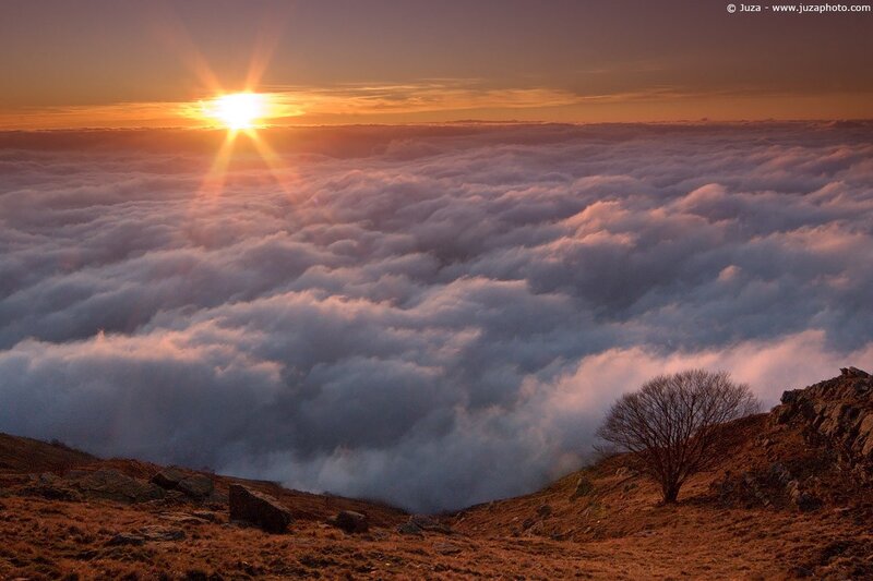 Sunrise above the clouds