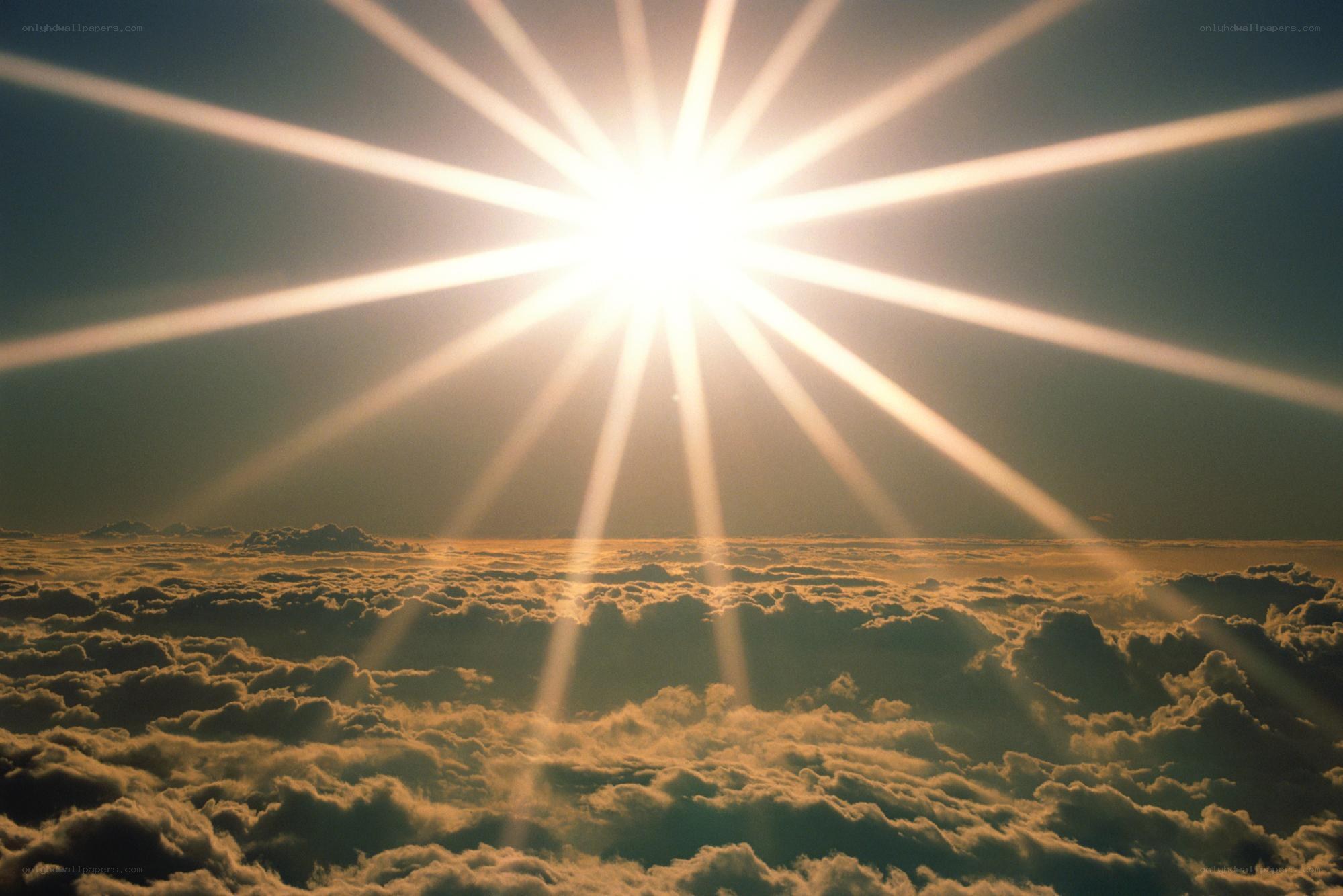 Sunrise above the clouds