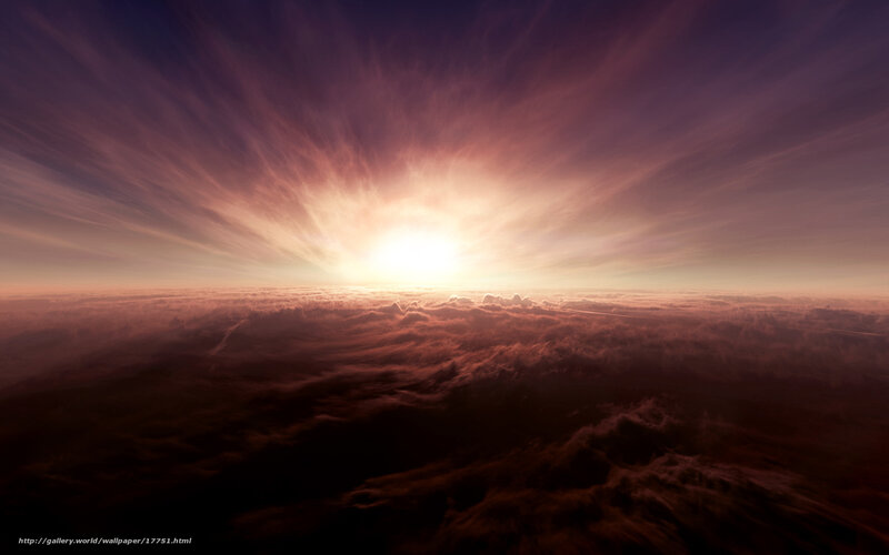Sunrise above the clouds