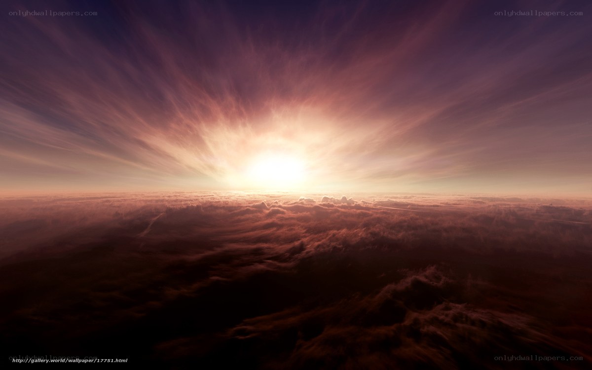 Sunrise above the clouds