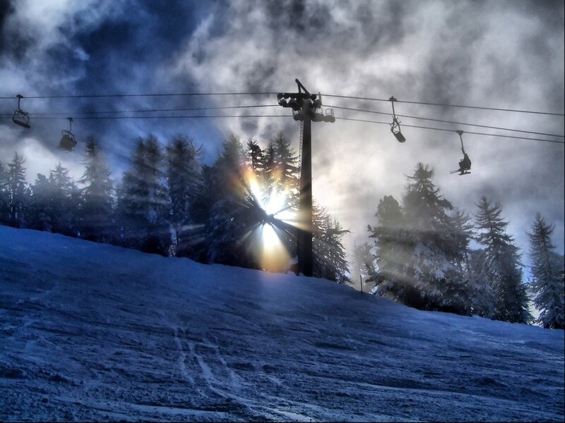 Sunrise at the ski resort