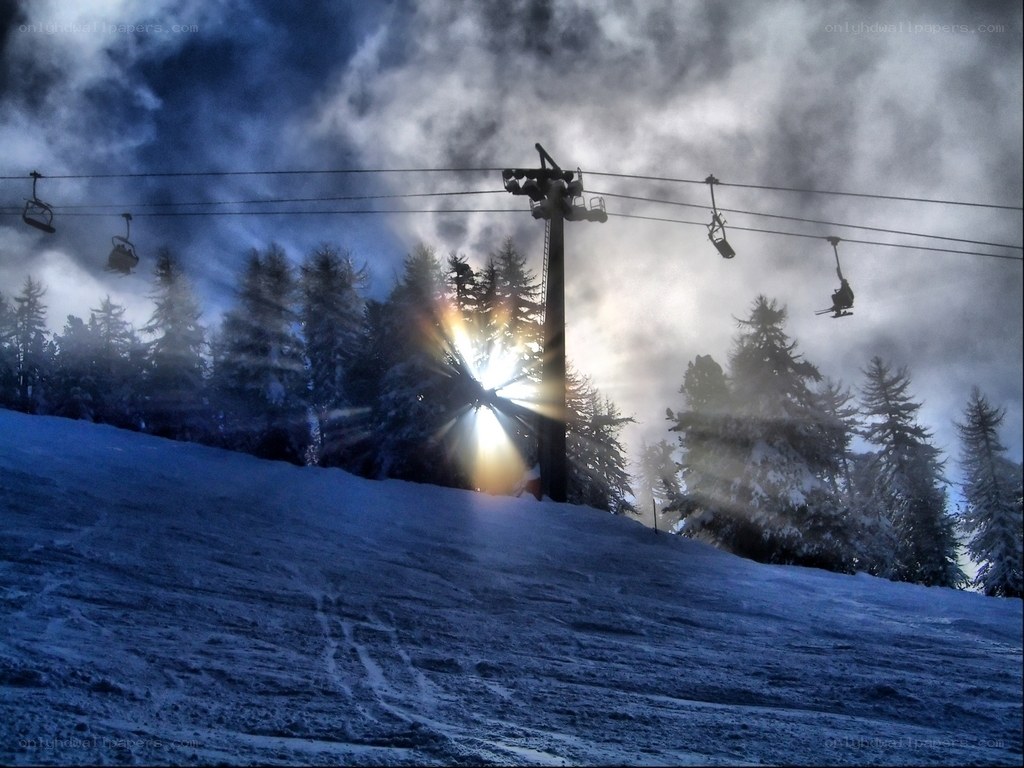 Sunrise at the ski resort