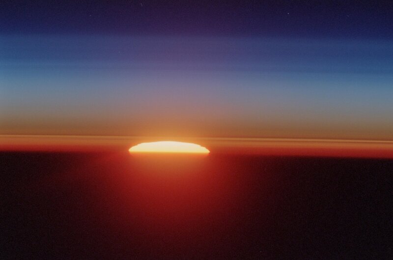 Sunrise from high altitude