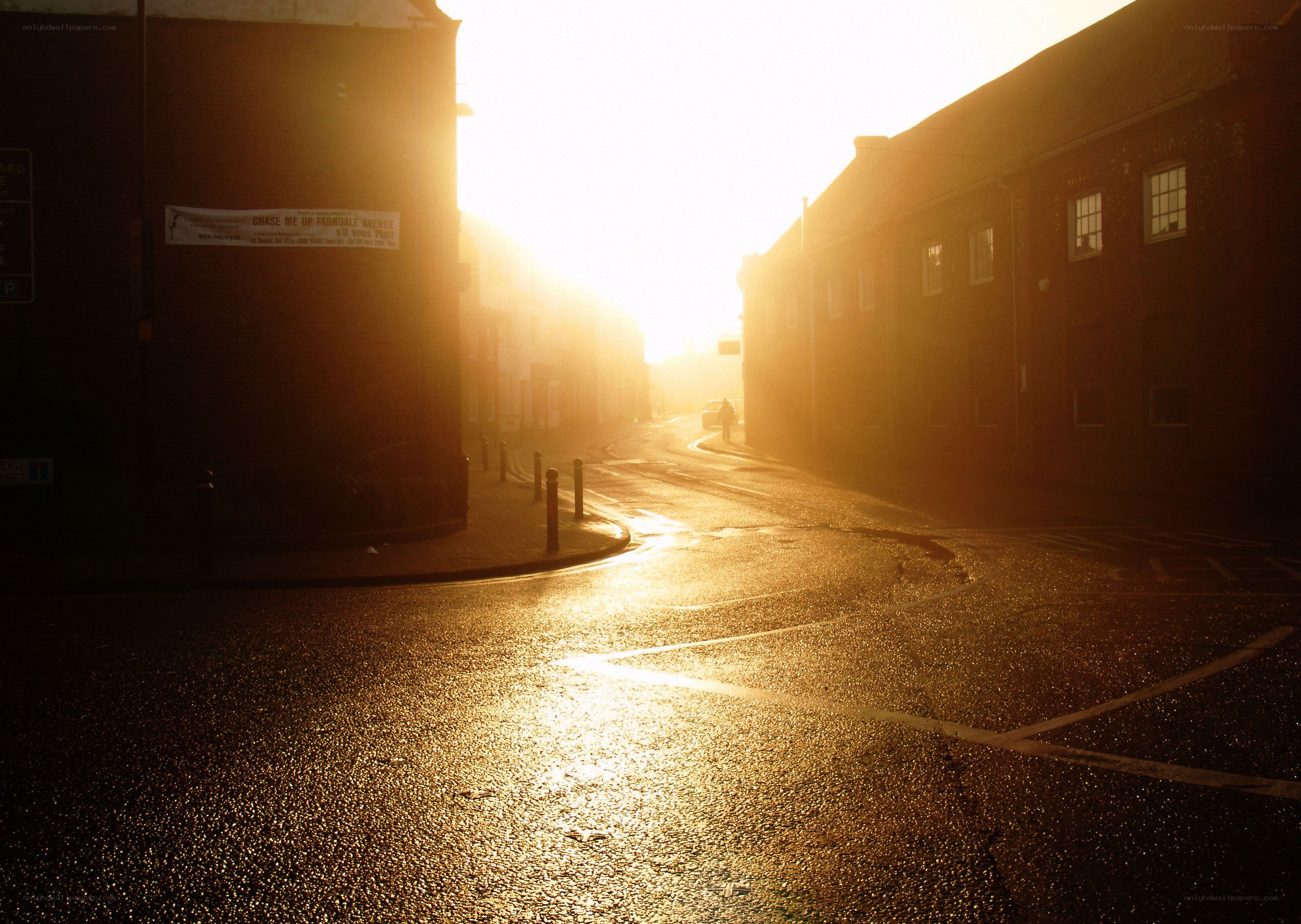 Sunrise on a quiet street