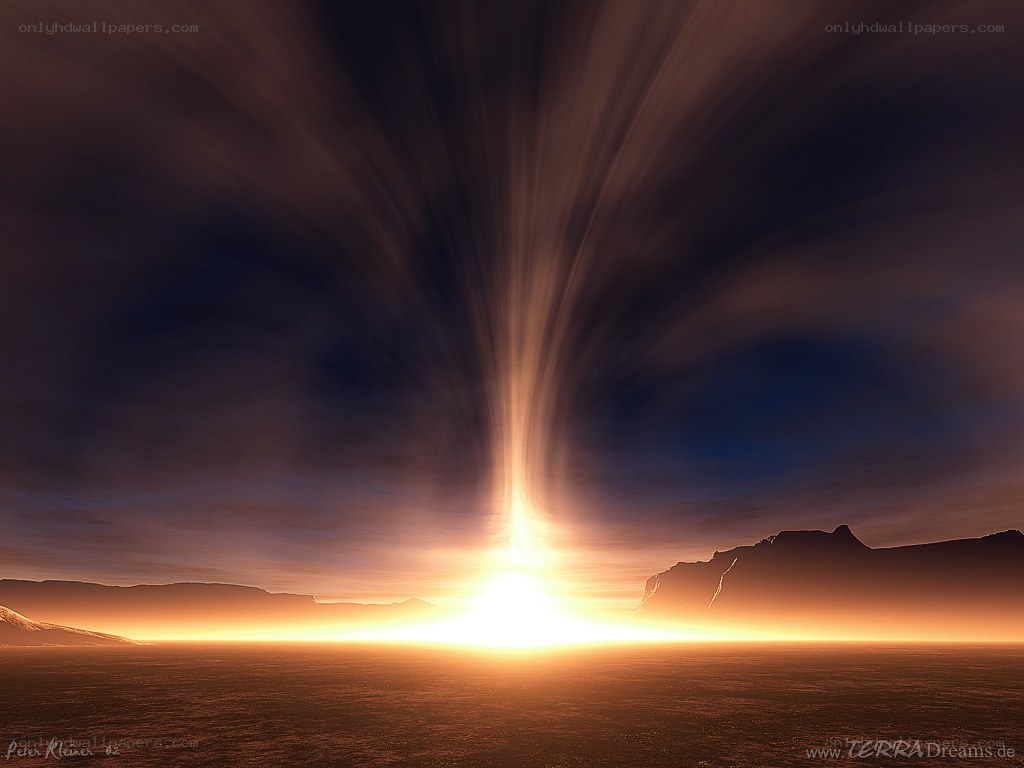 Sunrise on an alien planet