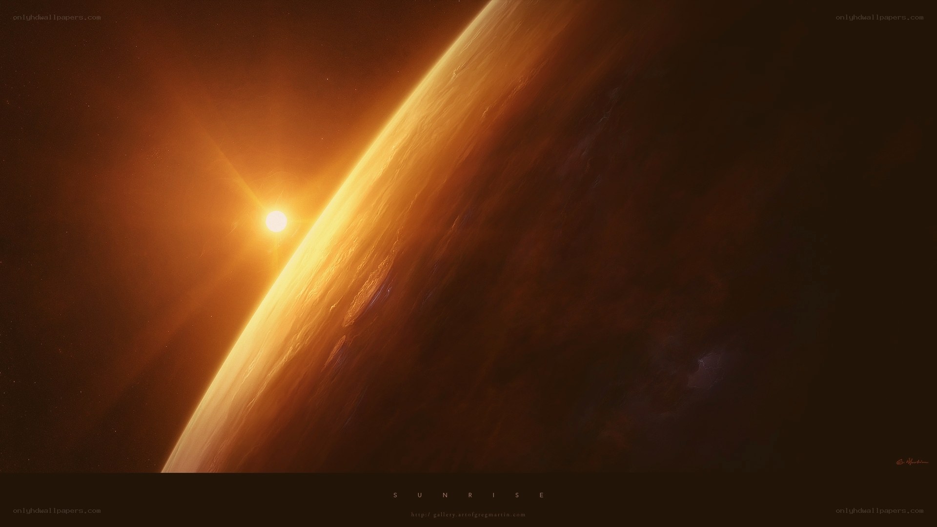 Sunrise on an alien planet
