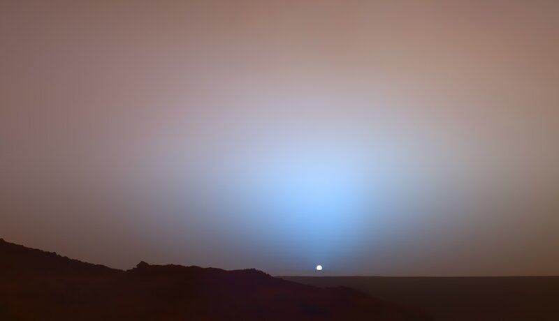 Sunrise on Mars — Blue, Dramatic