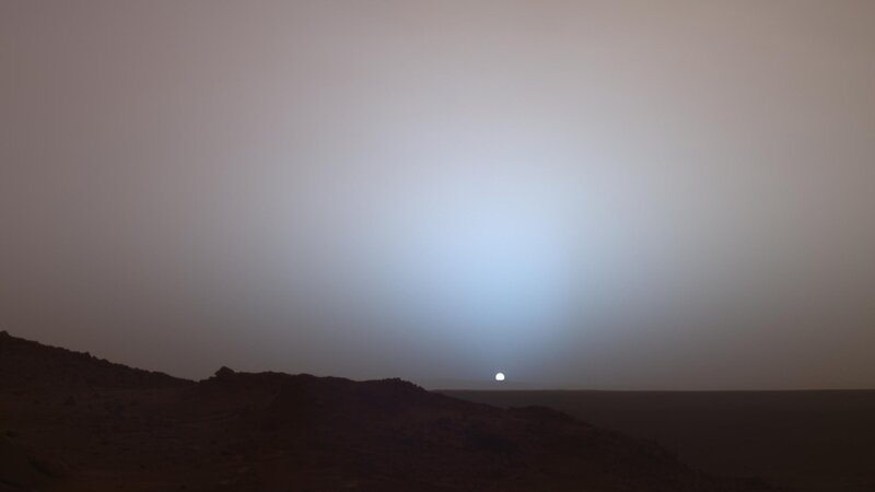 Sunrise on Mars — Gray, Desolate, Photograph, Sky