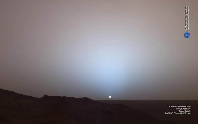 Sunrise on Mars — Gray, Desolate, Photograph, Sunset