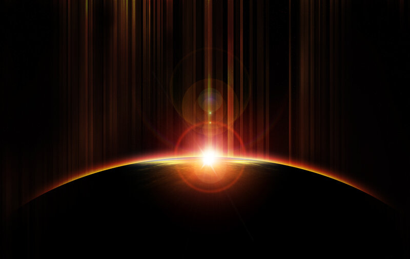Sunrise over a planet