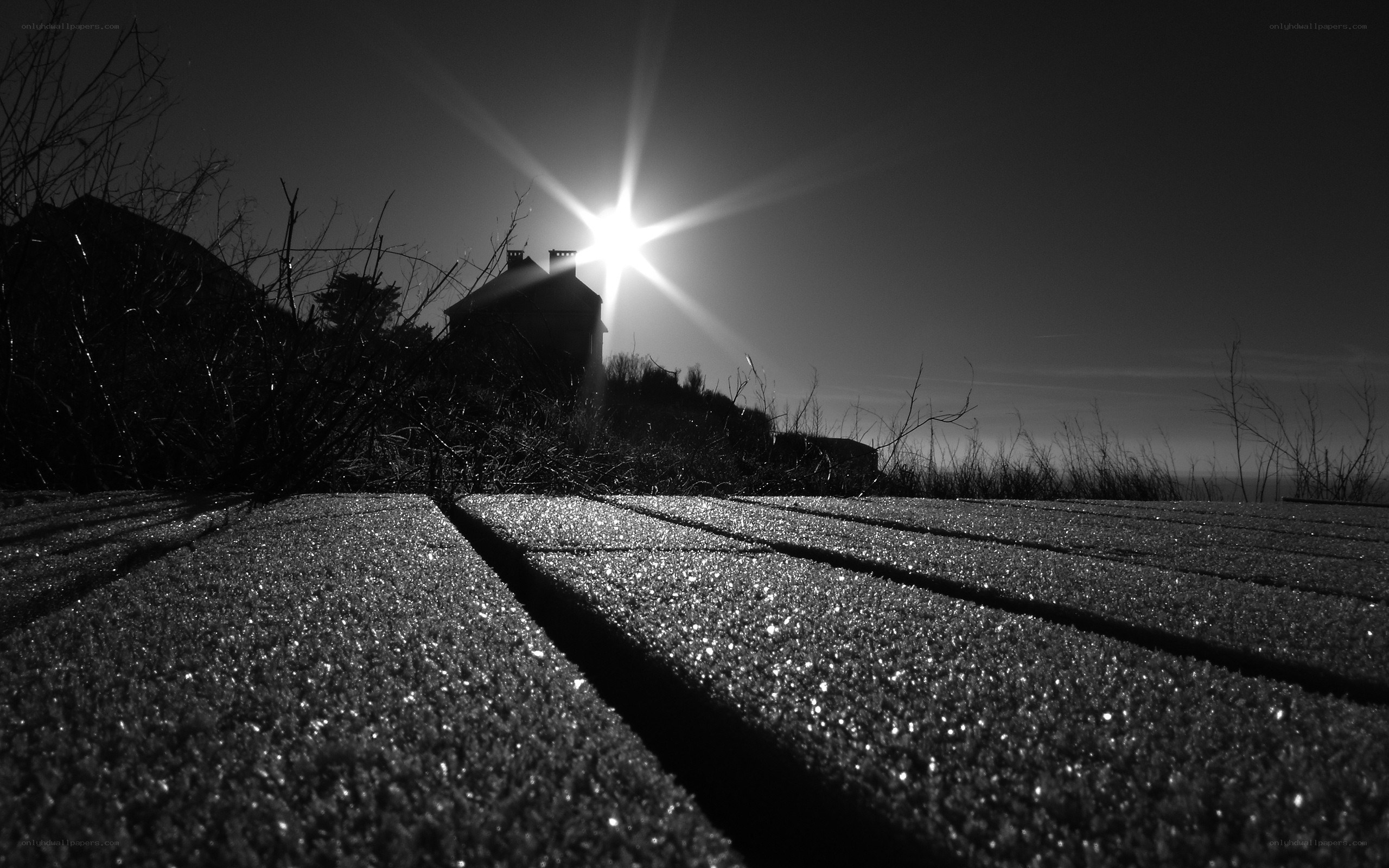 Sunrise over a wooden deck