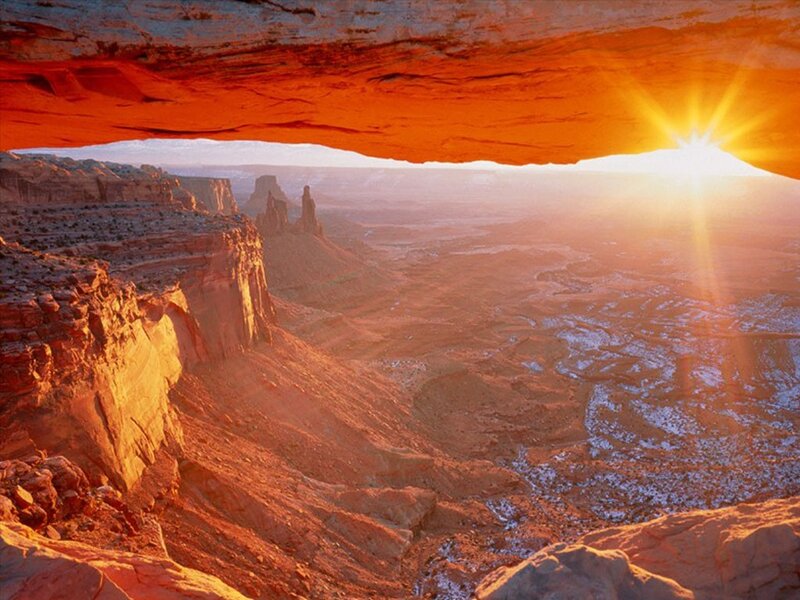 Sunrise over Canyon Arch