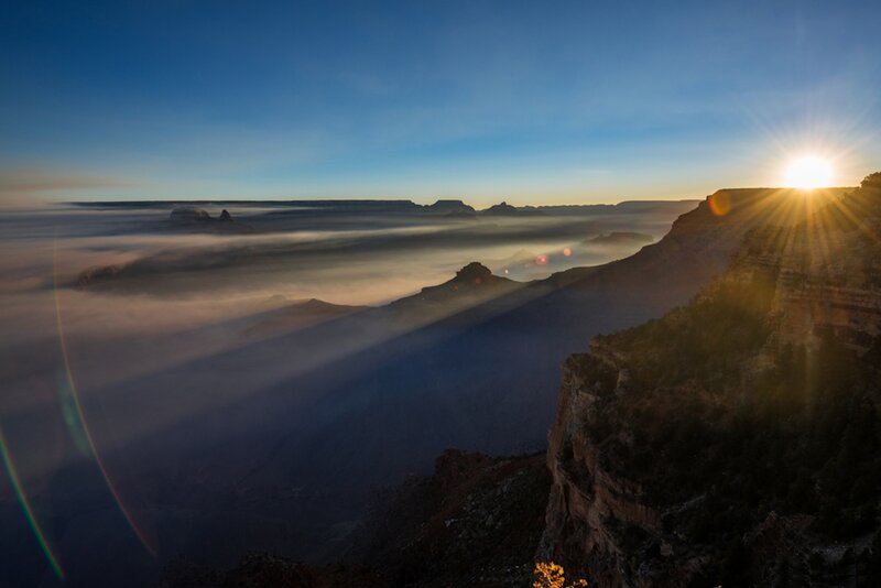 Sunrise over Canyon — Blue
