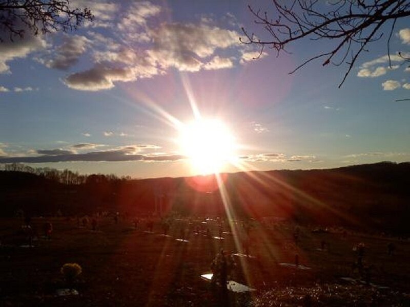 Sunrise over Cemetery