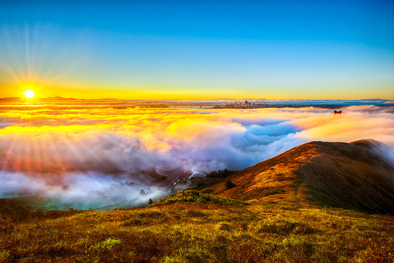 Sunrise over City