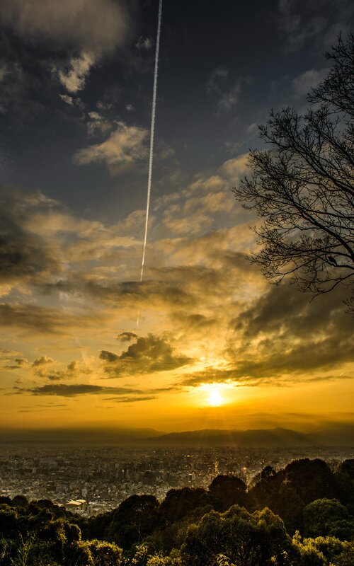 Sunrise over Cityscape — Yellow