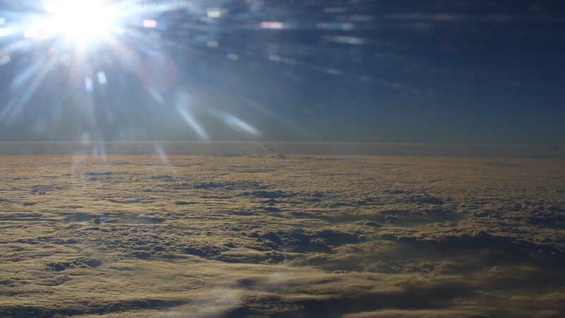 Sunrise over cloud cover