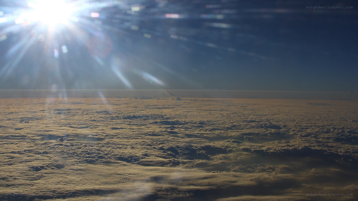 Sunrise over cloud cover