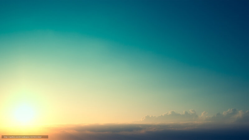 Sunrise over Clouds — Blue, Serene, Photograph, Sun, Sky