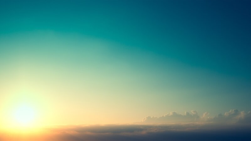 Sunrise over Clouds — Blue, Serene, Photograph