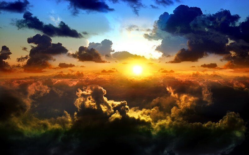 Sunrise over Clouds — Dramatic