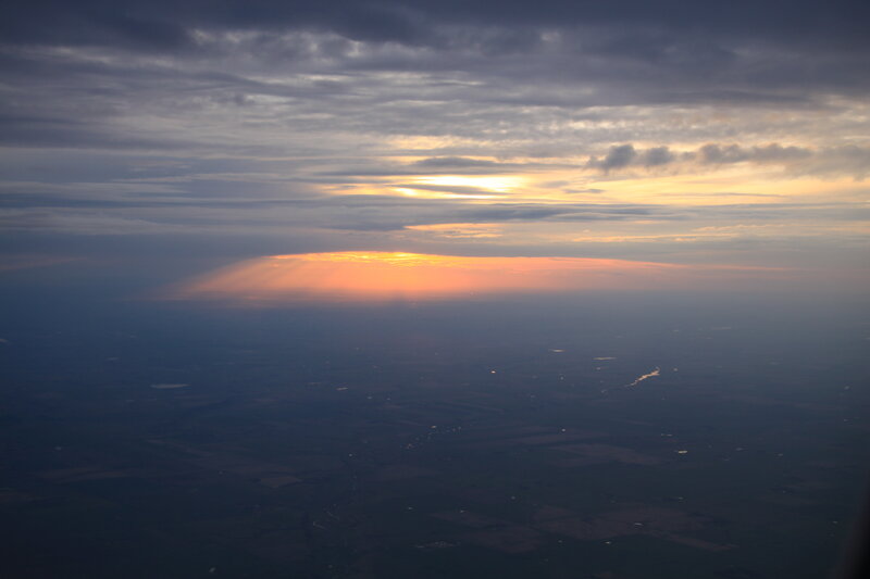 Sunrise over Clouds — Orange, Dramatic, Photograph, Sky