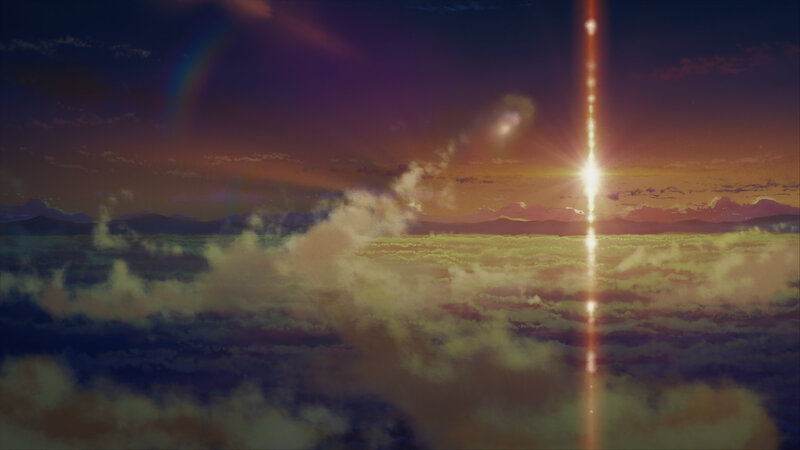 Sunrise over Clouds — Purple, Serene, Anime