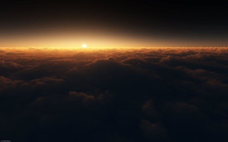 Sunrise over Clouds — Serene