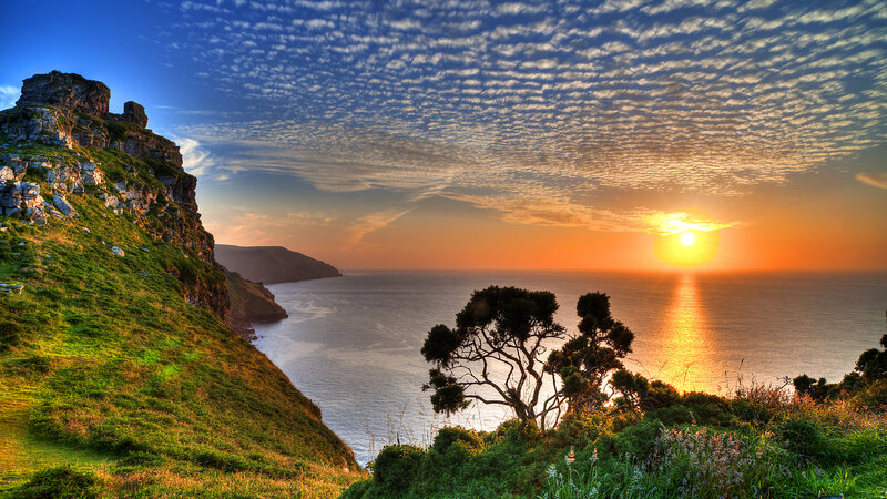 Sunrise over Coastal Cliffs