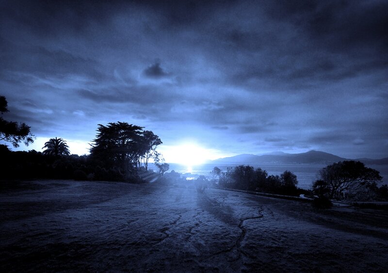Sunrise over Coastal Landscape