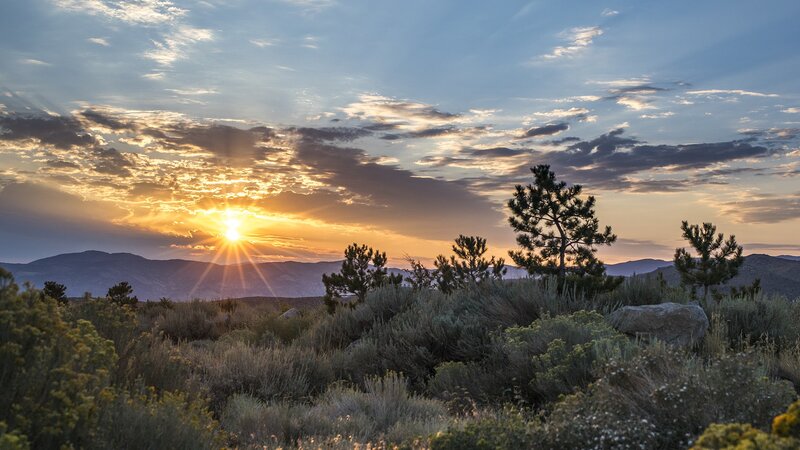 Sunrise over Desert Landscape