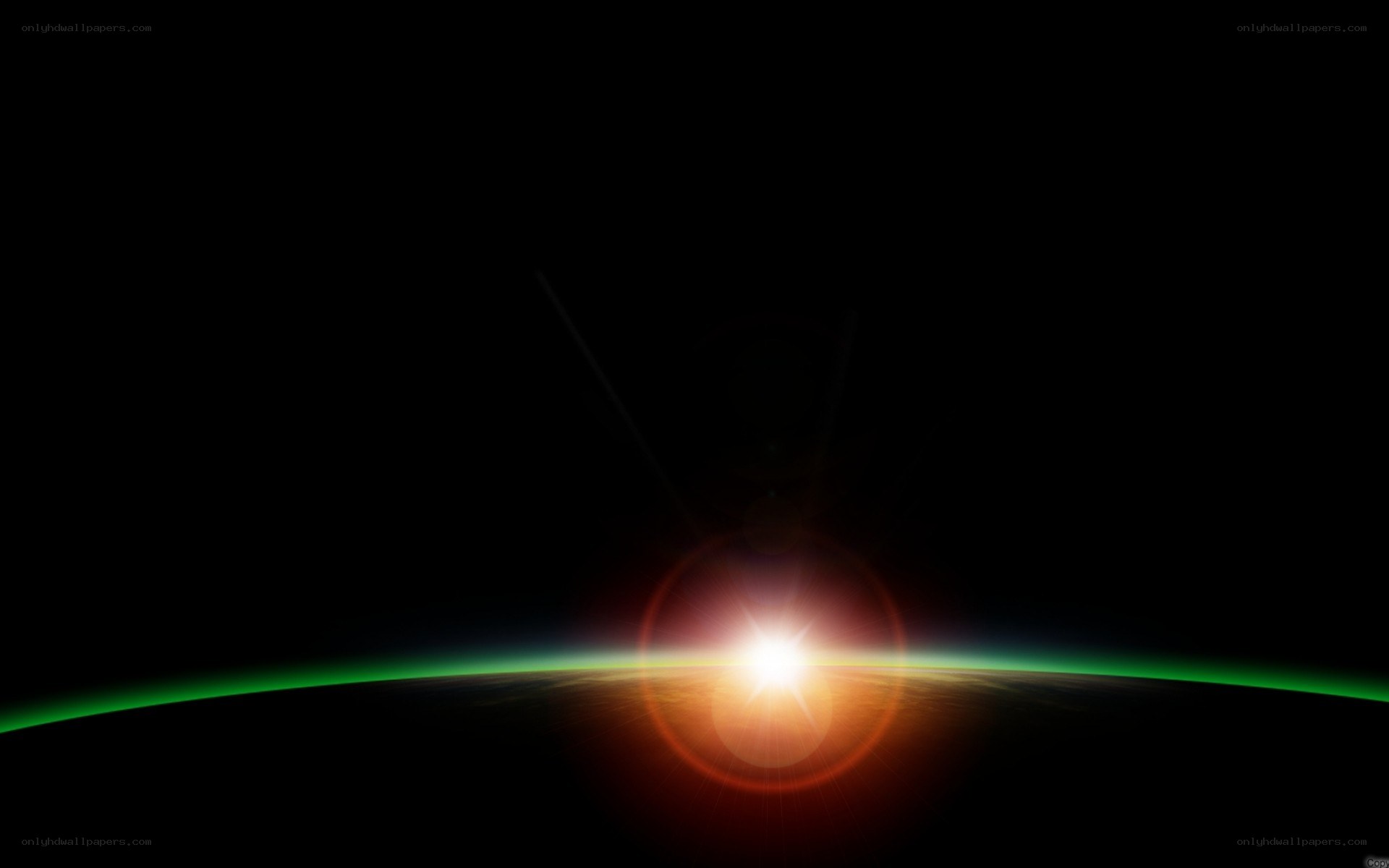 Sunrise over Earth from space