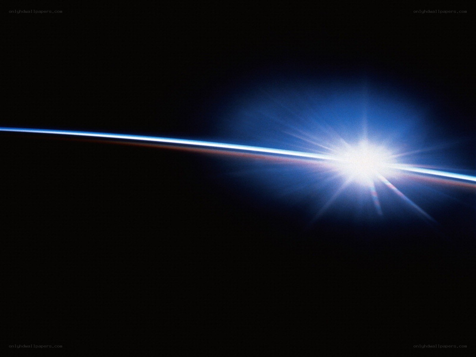 Sunrise over Earth's horizon